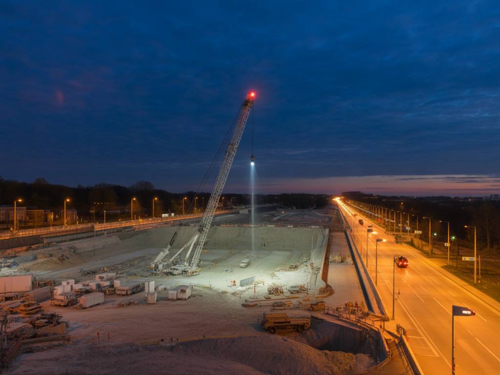 Sécurité des chantiers de nuit en Belgique : éclairage, surveillance et prévention des intrusions en 2026